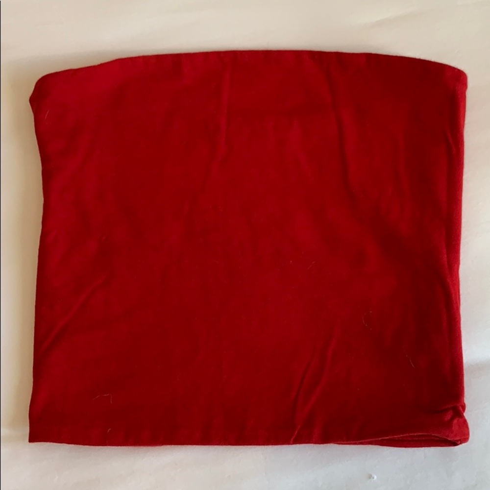 Red Bandeau Crop Top Brandy Melville
